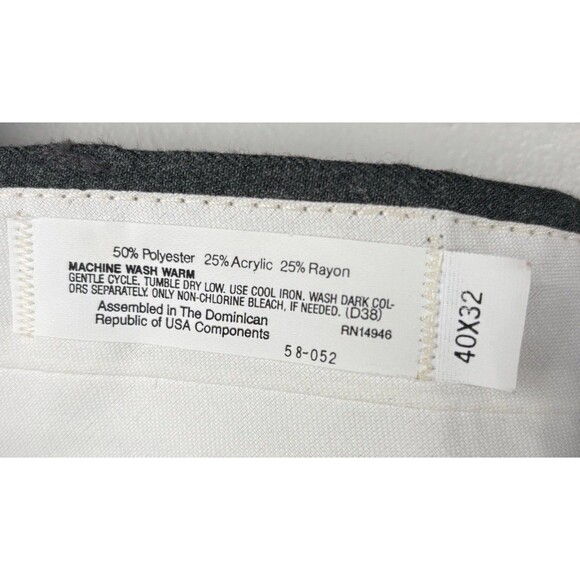 VTG Bill Blass Dress Business Men’s Pleated Pants 40x32 Gray/Grey - NWT - Picture 6 of 7